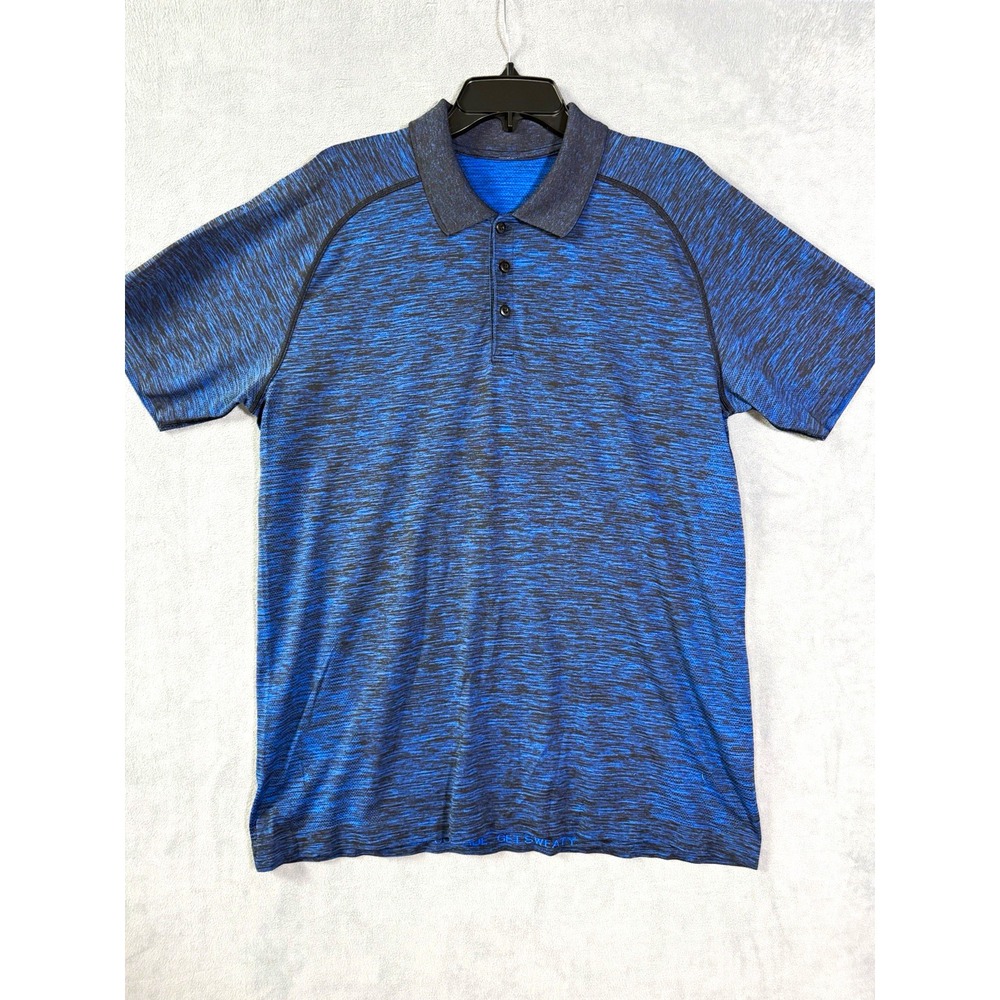 Lululemon Men's Metal Vent Tech Polo Shirt Performance Golf Navy Size XL